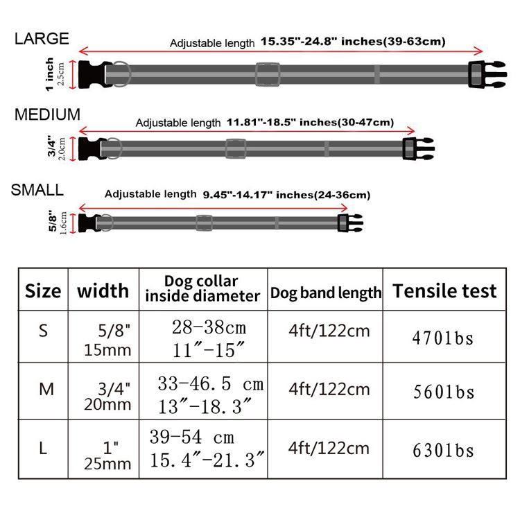 dog collar size